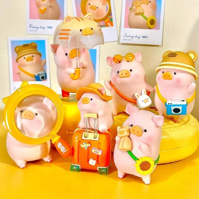 

Lulu The Piggy Travel слепая коробка милый мультфильм загадочные коробки Декор кукла сумка-сюрприз детский подарок на день рождения для девочек настольный орнамент игрушки