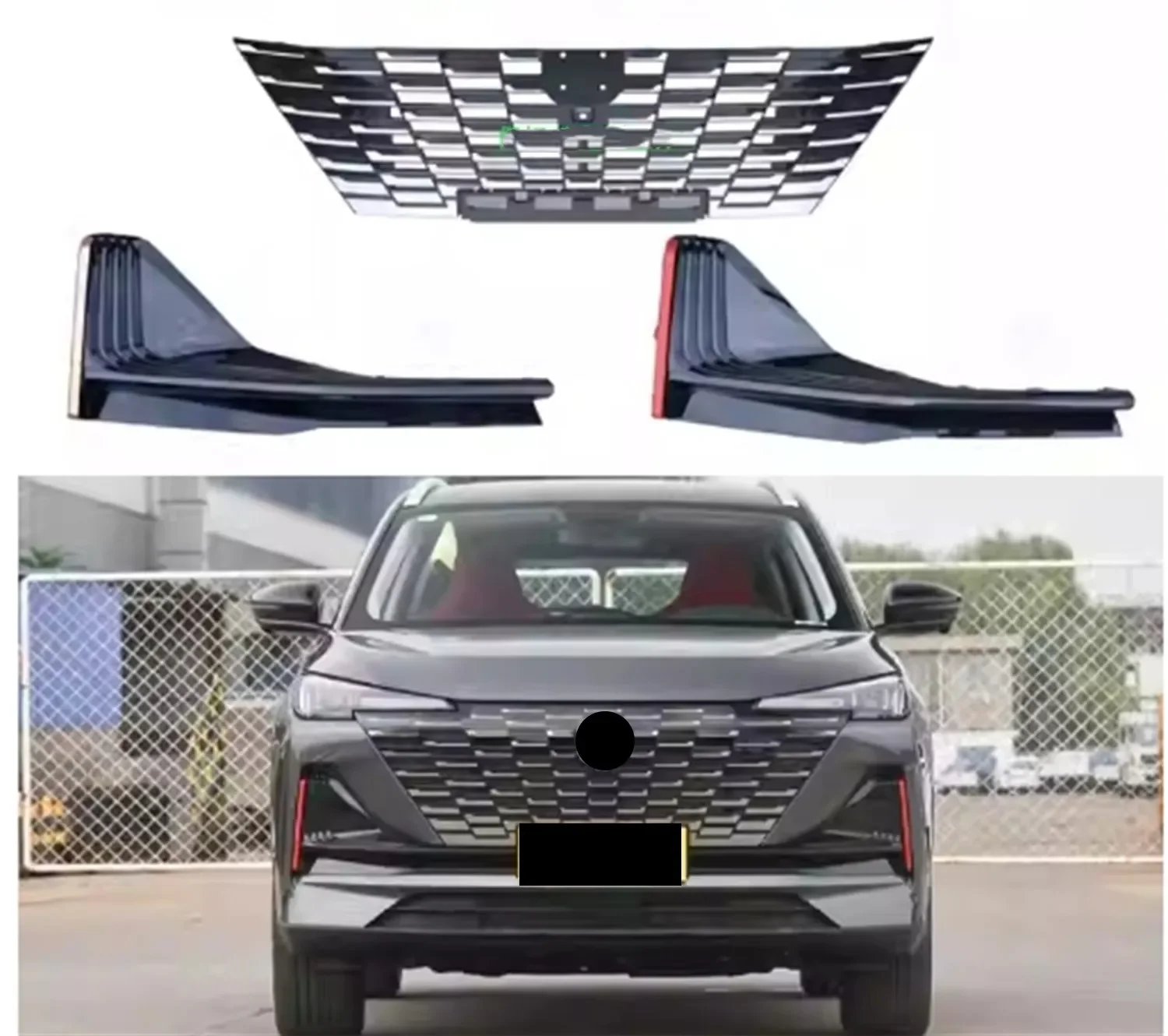 

Car Front Bumper Grill Racing Grills Mask Radiator Grille frame cover for Changan cs55plus