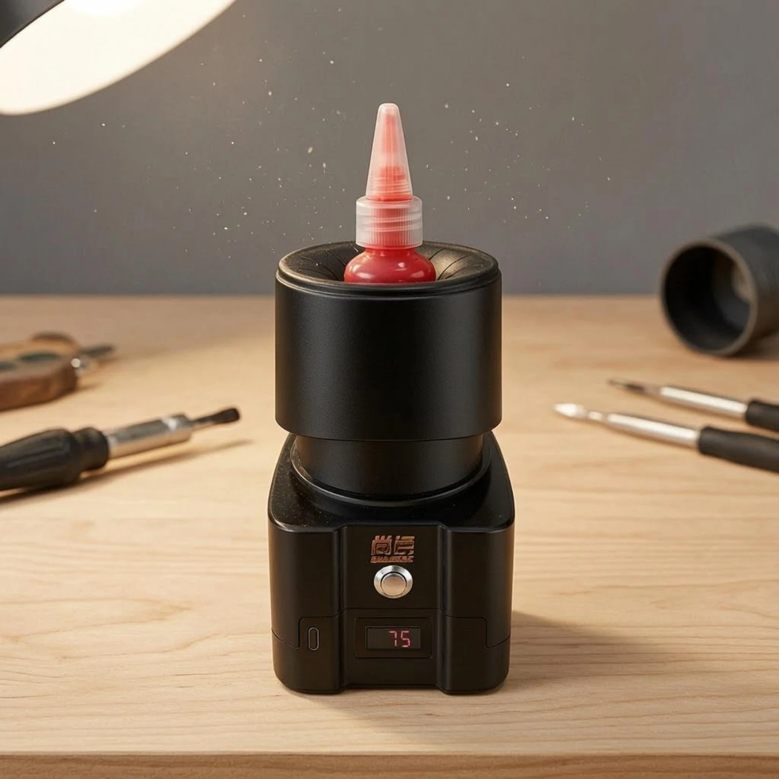 Electric Paint Shaker Digital Display Paint Shaker Tattoo Ink Mixer Automatic Stop Ink Mixer Fast Mixing for Nail Technicians