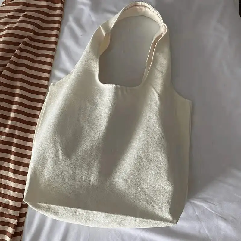 New Canvas Bag Korean Style Student Artistic Large Capacity Single Shoulder Bookbag Japanese Style Class Handbag