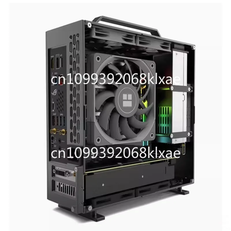 Mini A24-V5 2.0 ثنائي الفتحة شاشة واحدة 1u هيكل itx لإمداد الطاقة، شطب على الوجهين