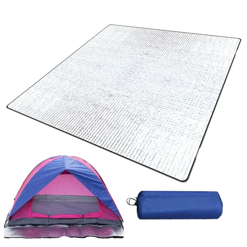 

Outdoor Camping Mat 195x180cm Floor Pad Insulating Thermal Waterproof Moisture-proof Foldable Double-Sided Aluminum Foil Pad