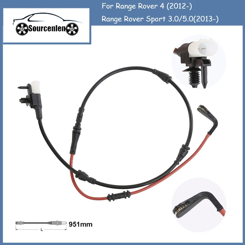 

LR033295 Front and Rear Brake Pad Wear Sensor Plastic and Metal Fit for Range Rover 4 (2012-)Range Rover Sport 3.0/5.0(2013-)