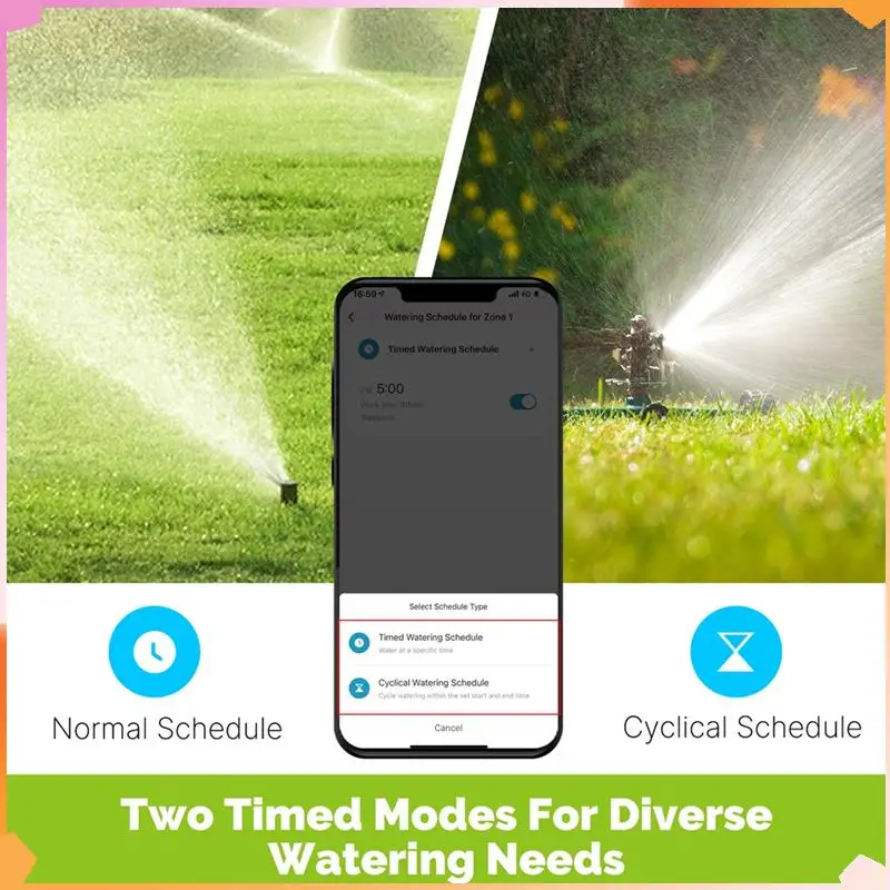 Tuya Smart Water Timer 1-Outlet Valve Sprinkler Bluetooth Control, Rain Delay Filter, And Washer Auto Programmable Controller