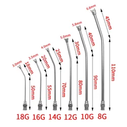 6 Pcs Pet Liquid Food Feeding Kit Curved Gavage Tubes Bird Feeding Feed Needles Set Mice/Parrots/Birds/Poultry