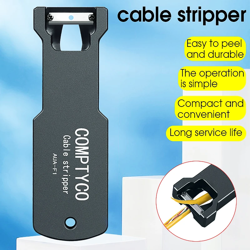 AUA-F1 Cable Jacket Slitter 8.5mm 10.4mm 14mm Cable Sheath Cutter Slitter Optical Fiber Tool Longitudinal Stripper