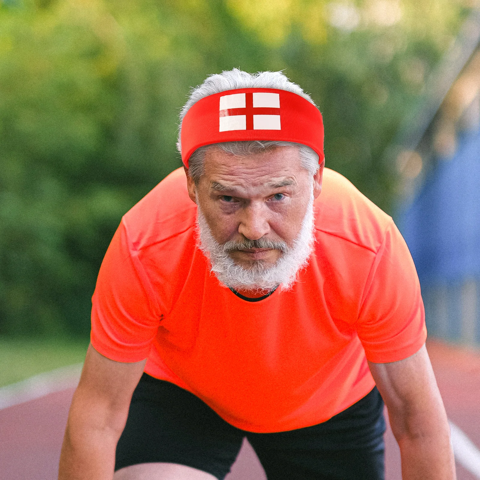 ที่คาดผมกีฬา 2 ชิ้น สำหรับเชียร์ฟุตบอลแบบธง  สวมใส่สบาย  ของขวัญที่ดีสำหรับนักฟุตบอล