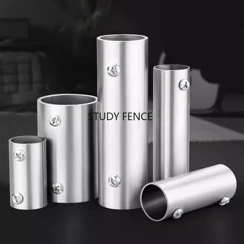 

4 шт., соединители для труб из нержавеющей стали, соединители для прямых стальных труб, аксессуары, подходят для стальных труб 19/25/32 мм