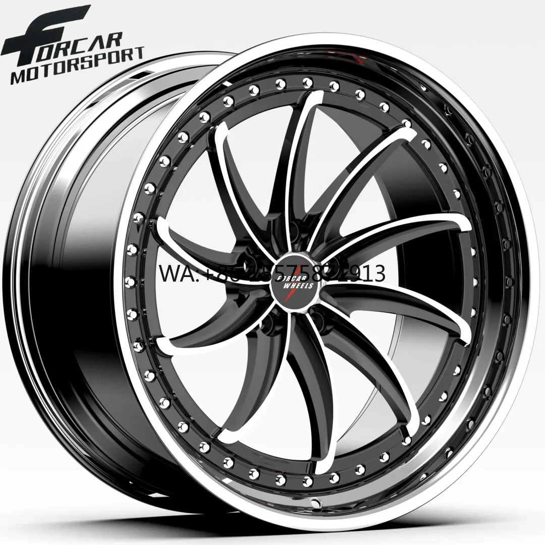 

New Design 2-piece Forged Car Deep Lip Wheels 18 19 20 21 22 23 24 Inch Customized Alloy Wheels