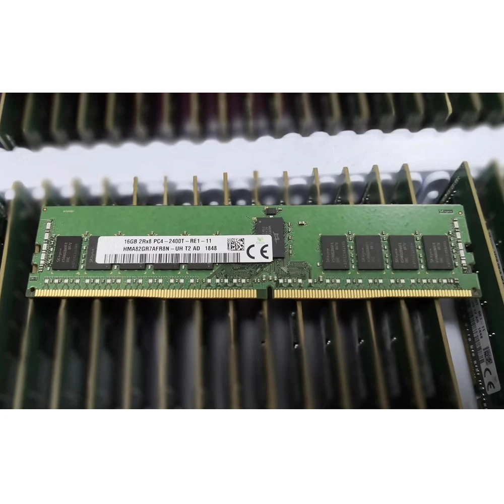 1Pcs For SK Hynix RAM 16GB 16G 2RX8 DDR4 2400 PC4-2400T ECC REG HMA82GR7AFR8N-UH Memory