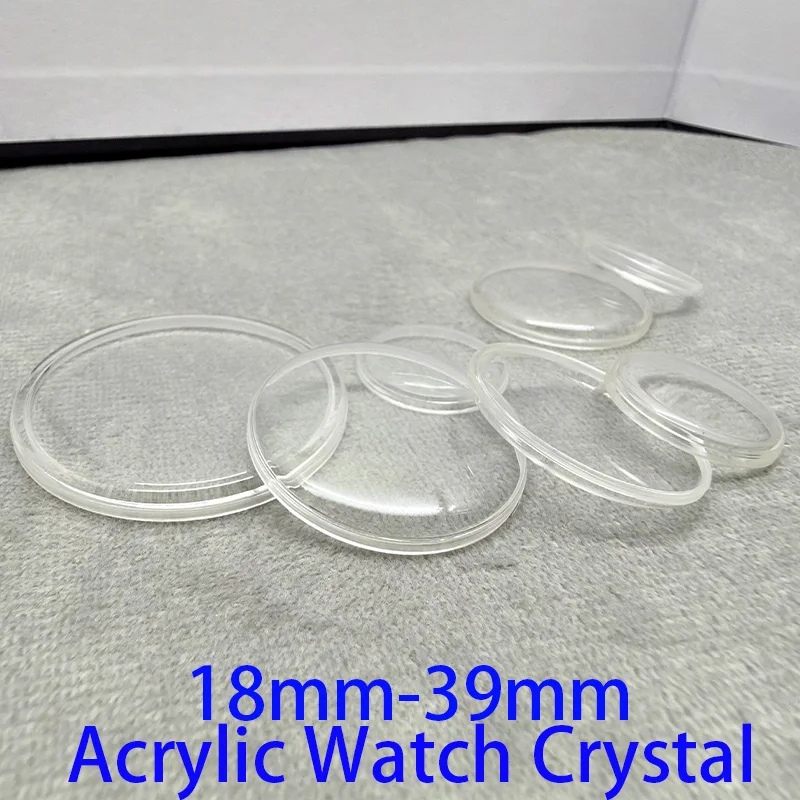 Universal Fat Face Watch Mirror 18mm-39mm Watch Dome Acrylic Crystal Watch Lens Organic Glass Mirror Replacement Parts  Wholesal