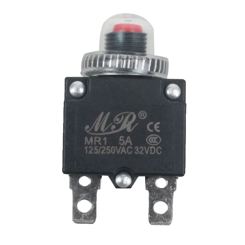 1Pcs Circuit Breaker+Waterproof CAP 3A,4A,5A,6A,7A,8A,10A,15A,18A,20A,25A,30A Thermal Switch Overload Protector Push Button