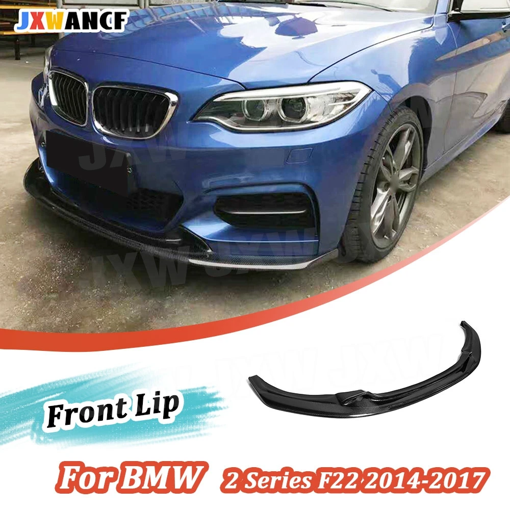 

JXWANCF Carbon Fiber Front Lip Chin Spoiler Apron For BMW 2 Series F22 220i 228i 235i M235i M tech 2014-2017 FRP Bumper Guard