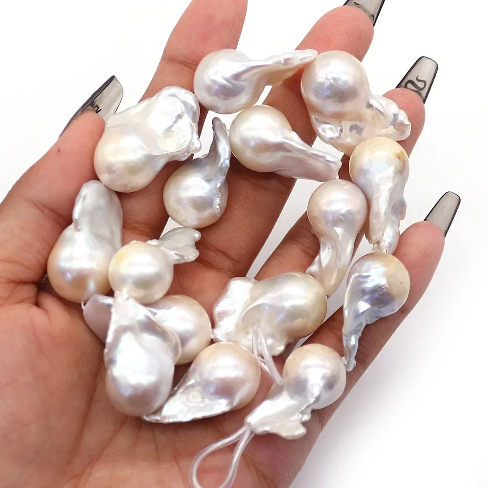 

Baroque Freshwater Pearls Irregular Fish-tail Shaped Pearls Straight Holes Beading Materials DIY Necklaces Bracelets Jewelry