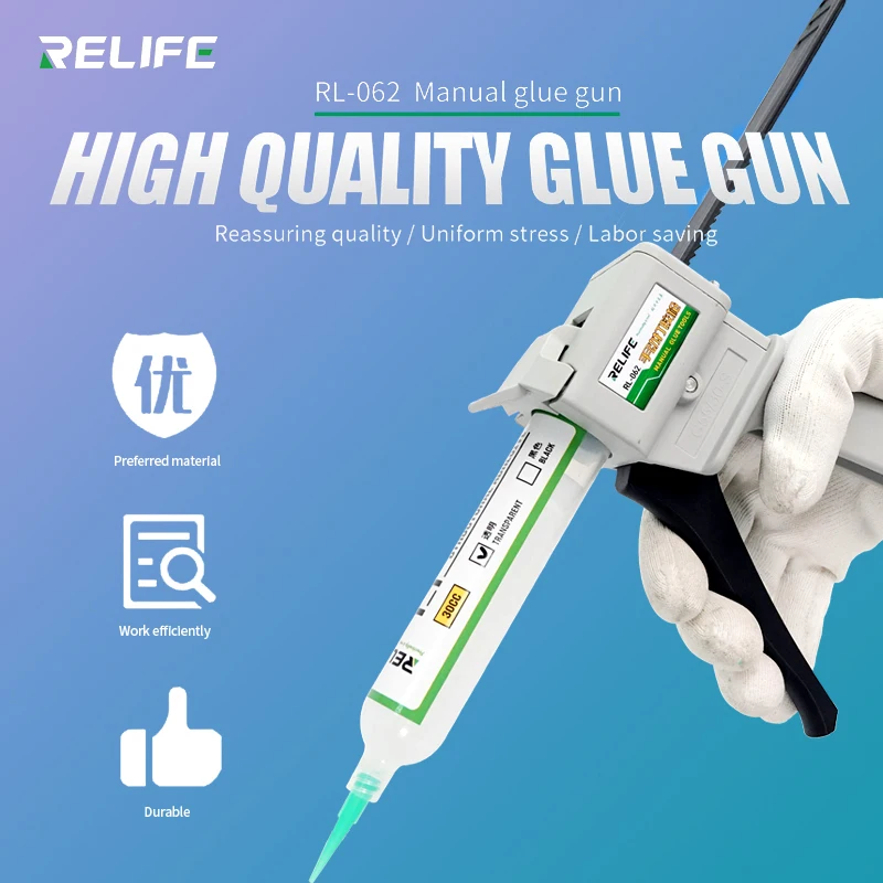 RELIFE RL-062 do 30CC/50CC pistolet do kleju klej epoksydowy ręczny dozownik klej szkielet aplikator Flux kaseta pistolet Caulking DIY