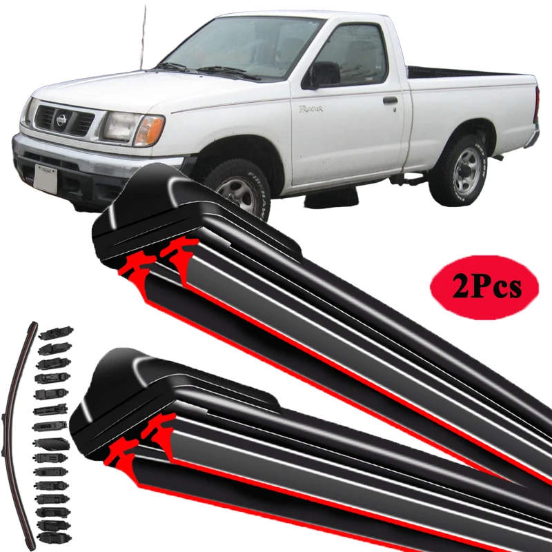 

For Nissan Frontier Navara NP300 Pick Up D22 D40 D23 1997 2000 2004 2010 2016 2019 2022 Double Rubber Car Windshield Wiper Blade