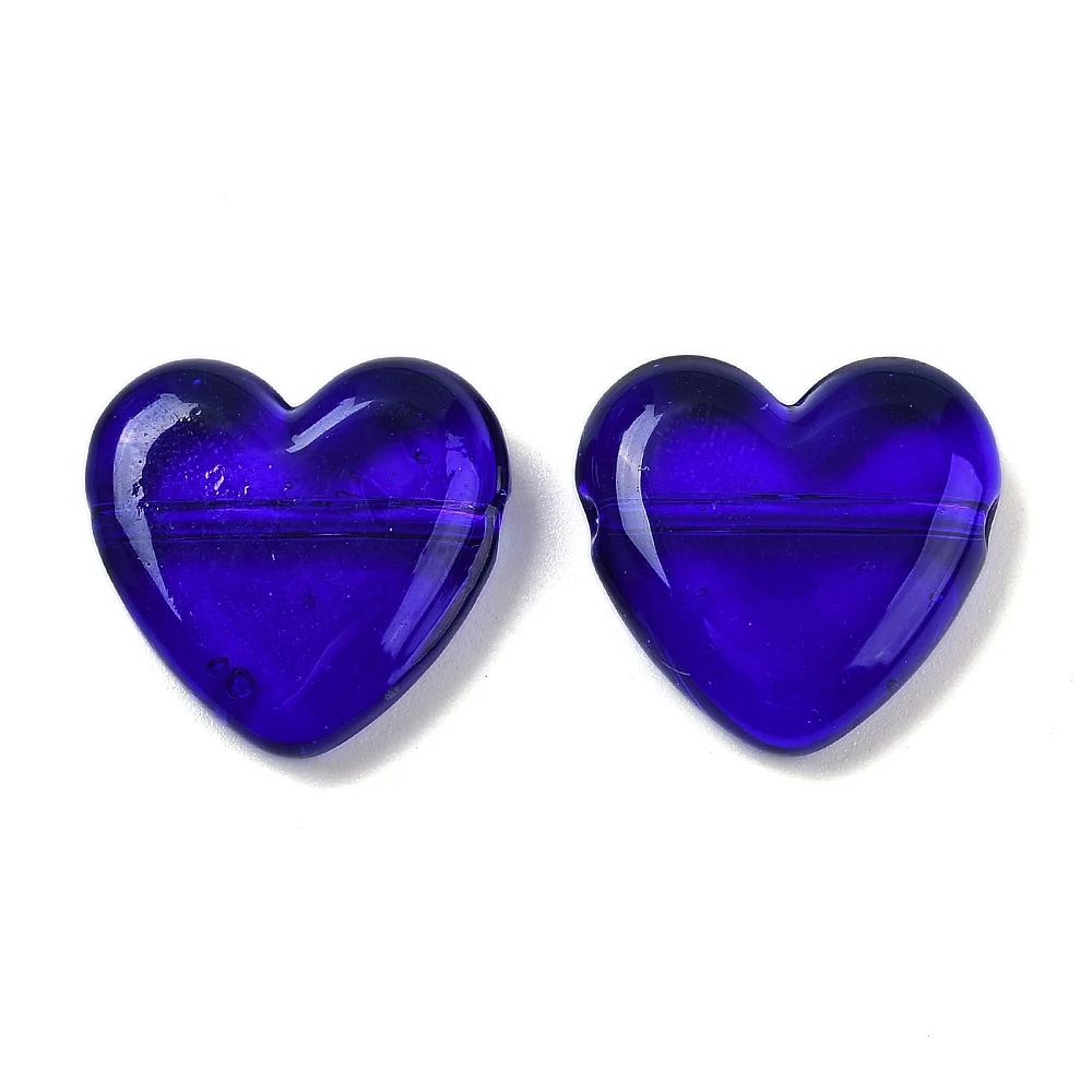 10 Stück handgefertigte mehrfarbige Herz-Glasperlen aus Lampwork-Glas, Valentinstagsgeschenk, 19–20 x 6,5–7 mm für die Herstellung von DIY-Schmuck – Detail 13