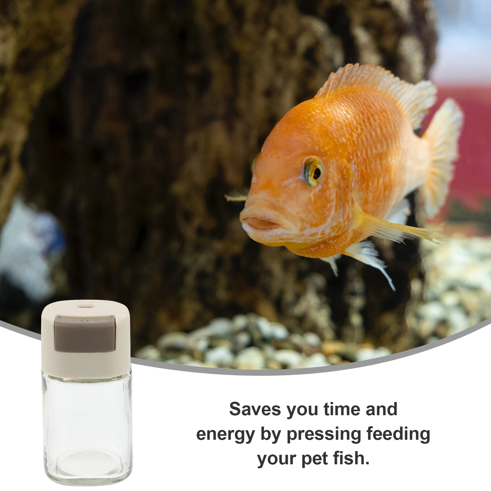 

Compact Fish Feeder Bottle Efficient Storage Dispensing for Fresh Dry Fish Food Aquariums Goldfish Feeder Turtle Feeding Bottles