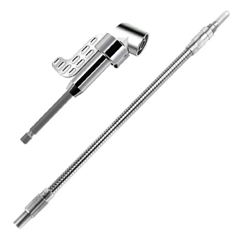 

Y42A-Flexible Shaft Right Angle Drill Adapter Power Impact Screw Driver Flex Extension Hex Bit Holder
