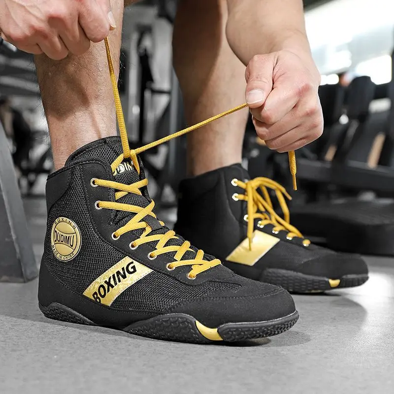 

High Quality Wrestling Sneakers for Men Comfortable Breathable Mens Boxing Sport Shoe Anti-Slippery Gym Training Shoes Man
