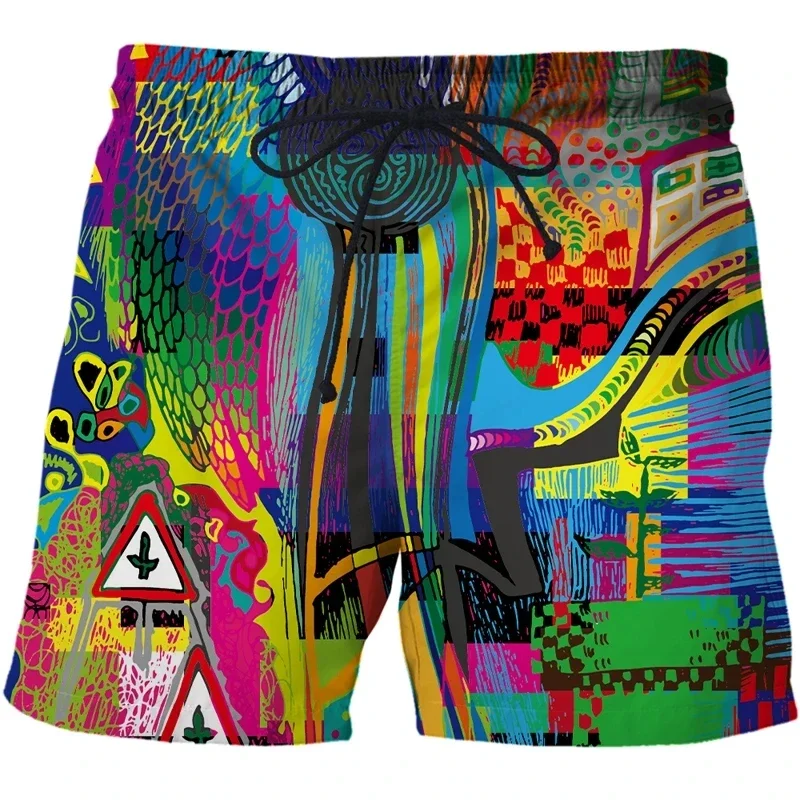 New Summer 3D Print Abstract Beach Causal Clothing Fashion Men Women Shorts Plus Size S-7XLStreetwear Kids Pants Cargo  Tiki