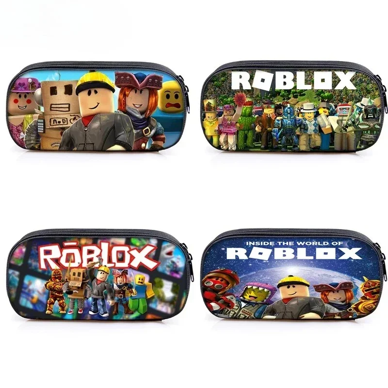 Robloxs Figure Primary School Pencil Bag Pencil Case Stationery Box Kawaii Cartoon School Bag Mochila Decorative Product