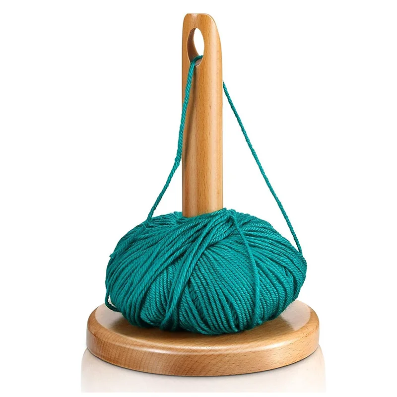 Wood Yarn Holder for Knitting Crochet with Hole Knitting Embroidery Accessory Gift Yarn Organising Tool for Granny