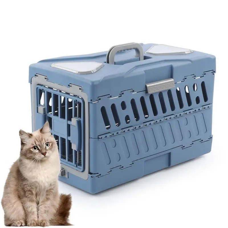 

Dog and Cat Carrier Cat Dog Foldable Carrying Cage Top Handle Design Pet Airline Carrier for Camping Aircraft Air Transport