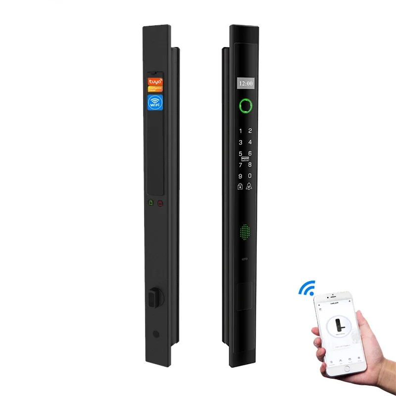 

007 Waterproof Automatic Unlock Smart Lock WiFi Wireless Fingerprint Password RFID Card App Digital Door Lock