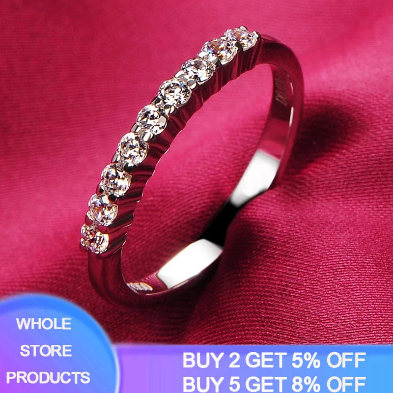 

Yanleyu New 2022 Minimalist Thin Ring for Women Wedding Brilliant Cubic Zircon High Quality Versatile Female Finger Ring Jewelry