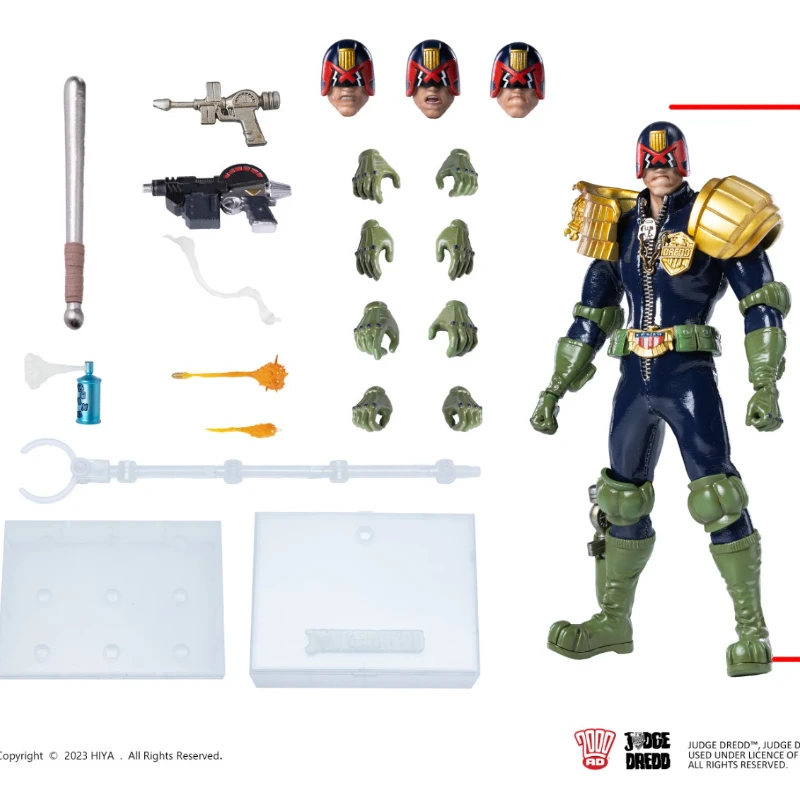 [Ready Stock] HIYA Exquisite Super SWAT Judge Dredd 6-inch Movable Doll Figure Model Toy Movie Animation Multiverse Gift