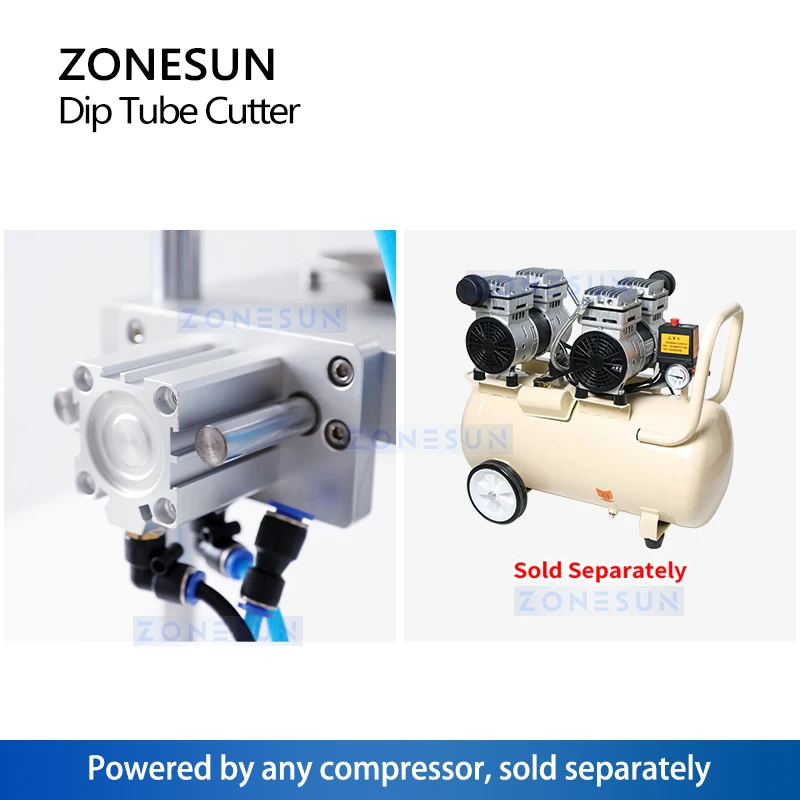 ZONESUN ZS-JG300 آلة القطع الهوائية لأغطية رذاذ أنبوب التراجع دليل تعبئة الزجاجات البلاستيكية