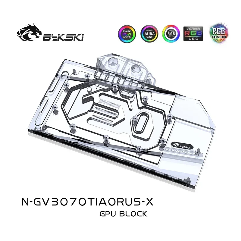 Imagem -04 - Bykski N-gv3070tiaorus-x Bloco de Água Gpu para Gigabyte Rtx 3070ti Aorus Master 8gd Radiador de Placa Gráfica Dissipador de Calor de Refrigerador de Água Vga