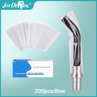 200pcs/Box JOY DENTAL Disposable Plastic LED Curing Light Guide Sleeve Dental Light Curing Head Covers Protective Film 18*67mm