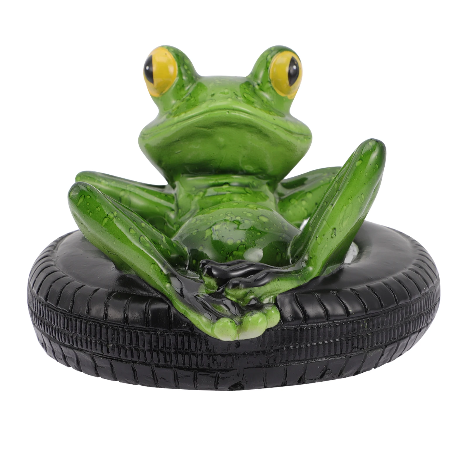 

Resin Craft Frogs Statue Floating Ornaments Water Decor Garden Lawn Balcony Yard Pool Pond Adornment Vivid Beautiful Long Time
