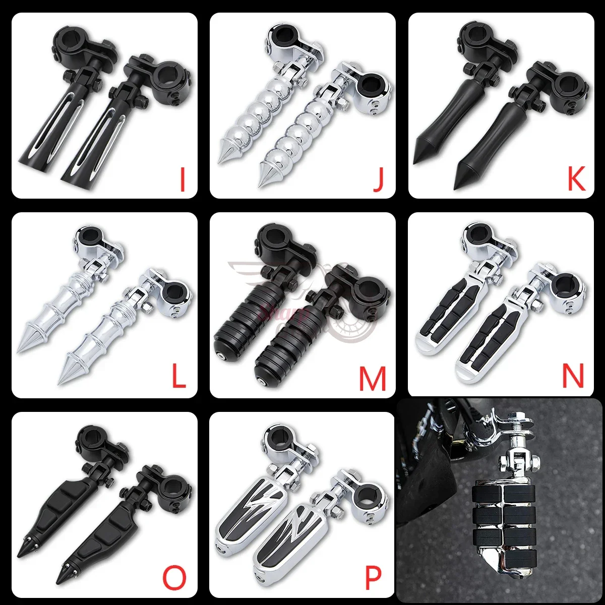 for-harley-kawasaki-honda-suzuki-yamaha-universal-engine-guard-highway-bars-footpegs-foot-pegs-support-mount-clevis-kit-25-32mm
