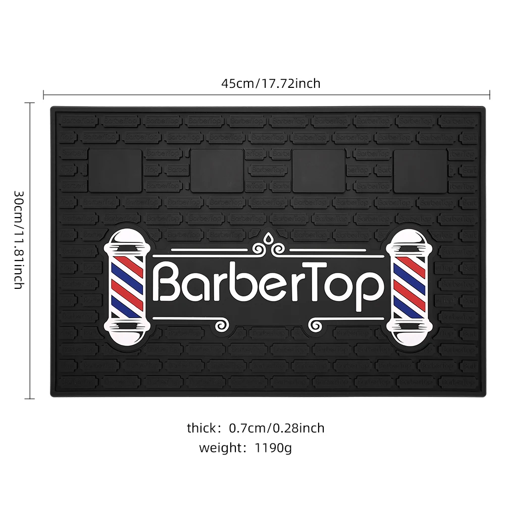 

2025 ofessional Anti-Slip Barber Mat, Heat Resistant Silicone Tray for Salon Table Tools Storage Hairdressing Accessories