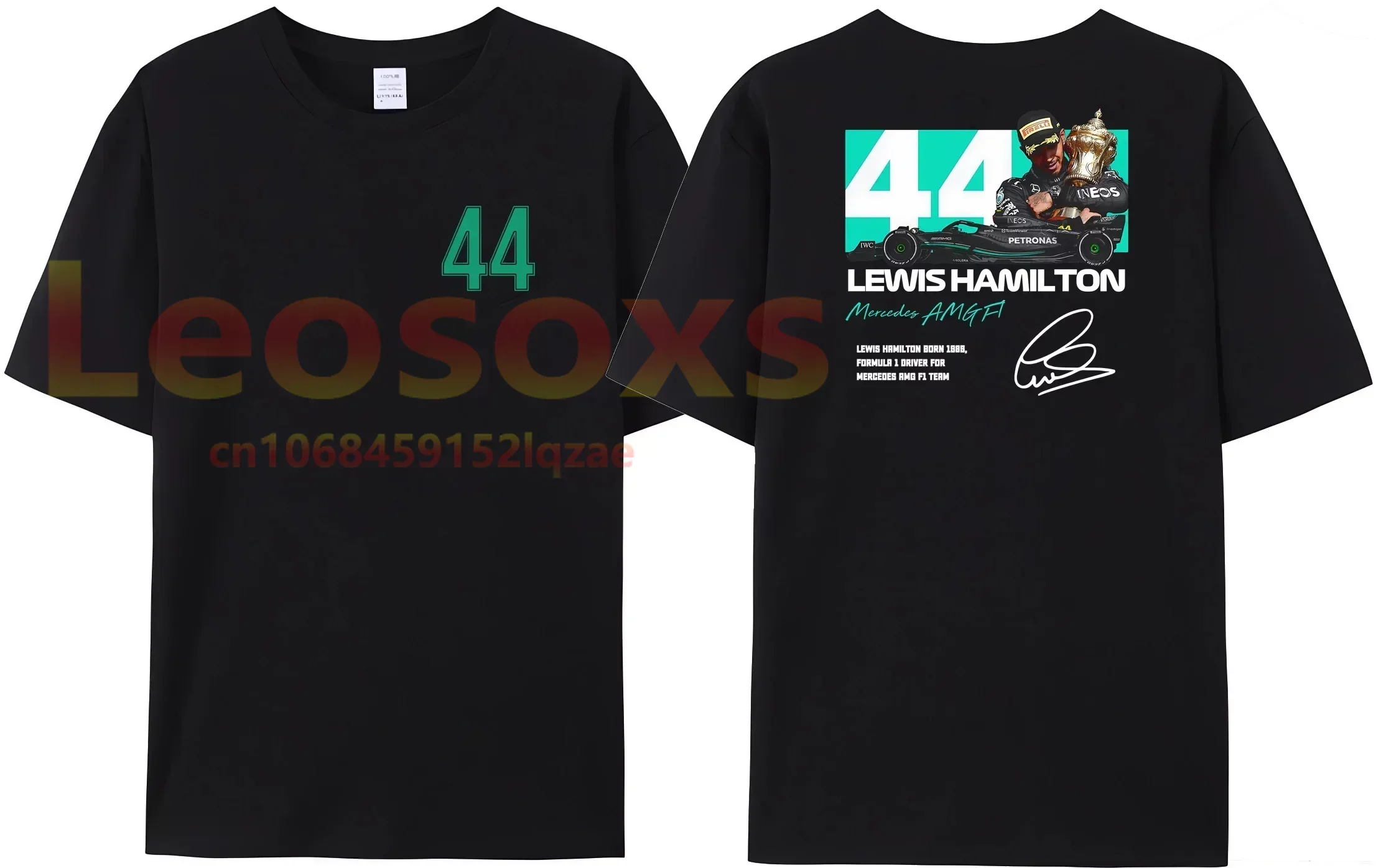 

TEW F1 Men's Racing T-Shirt Lewis Hamilton #44 Formula 1 T-Shirt 44 Print F Racing 1 Fan Women's Comfortable F1 Championship Top