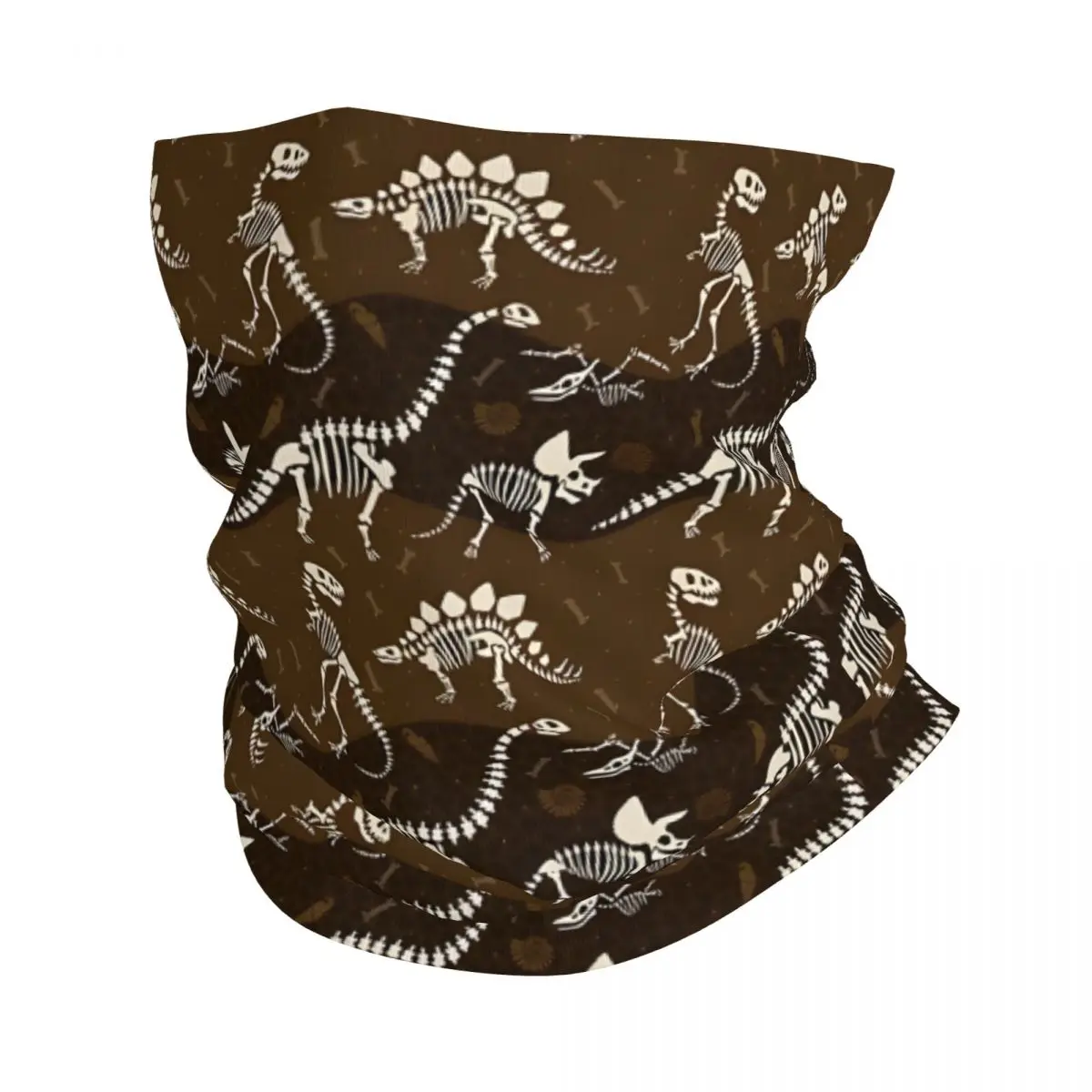 Dinosaur Fossil Pattern Thin Bandana Neck Gaiter Wrap Scarf Headband Neck Cover