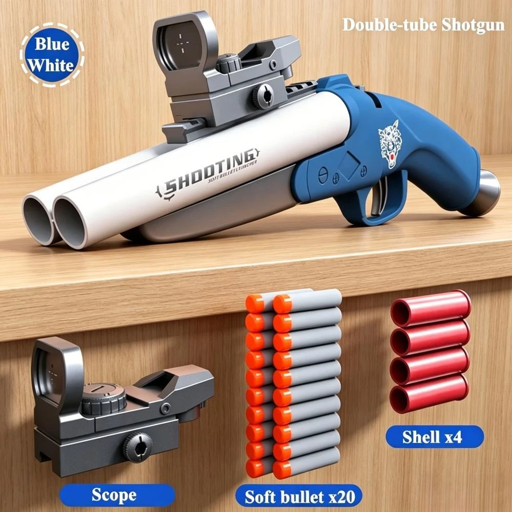 Outdoor Hunting Games For Kids - Double Barreled Shotgun Toy Built in