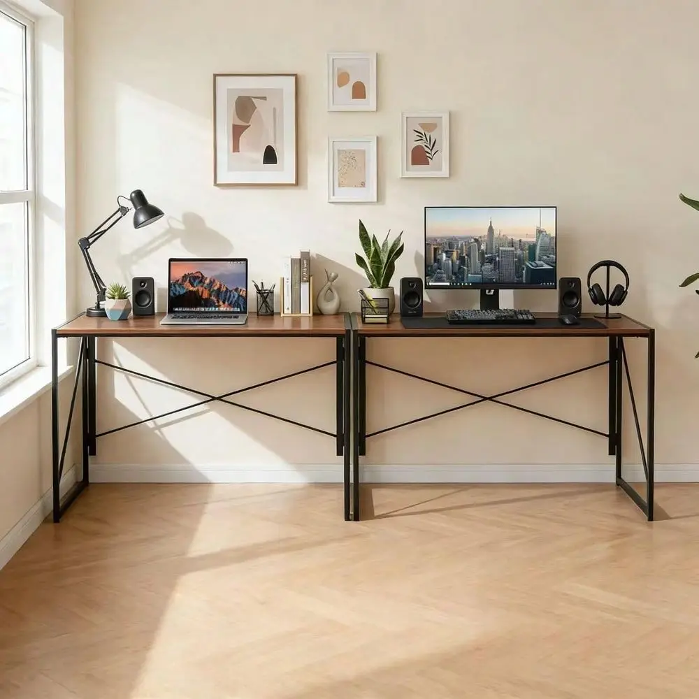 

Computer Desk 39 Sturdy Writing Desk Gaming Desk Home Office PC Laptop Foldable Table Modern Simple Small Study Desk Steel Fram