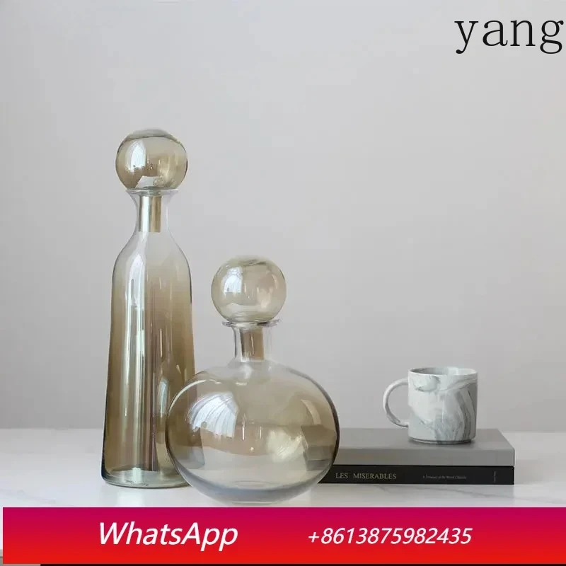 

Creative Glass Ball Bottle Cap Vase Hydroponics Flower Pots Desk Decoration Flowers Arrangement Floral Vase Modern Home Decor