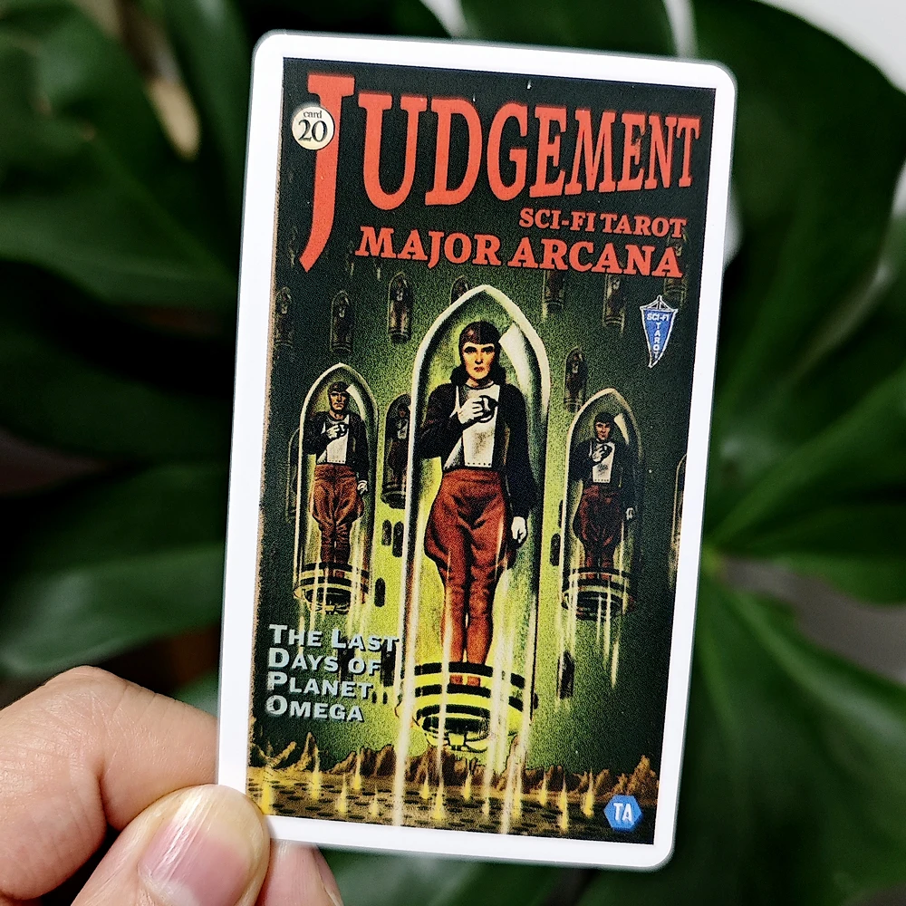Cartas de tarô com 78 peças baseadas no sistema Rider Waite Tarô de ficção científica de Todd Alcott, baralho de tarô com tema de ficção científica, 10,3 * 6 cm