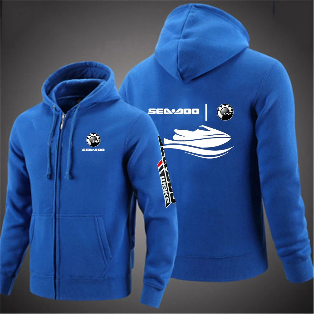 2025 Comfortable Jacket Spring And Autumn Fashion Zipper Hoodies Man's Sea Doo Seadoo Moto Logo Print Pullover Hooded Coat