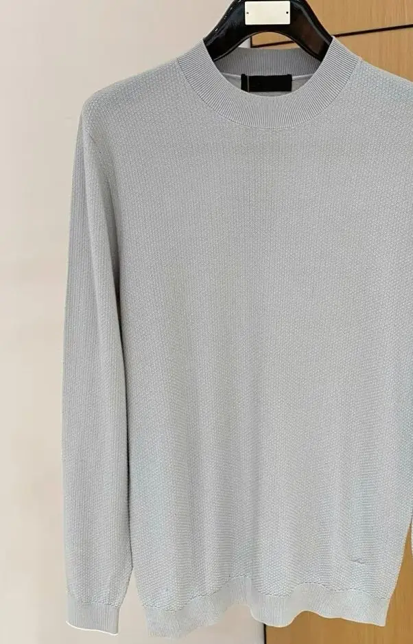 

Итальянский LP 25, ранняя осень, новые старые деньги, модный однотонный вязаный свитер с круглым вырезом, мужская повседневная футболка с длинным рукавом