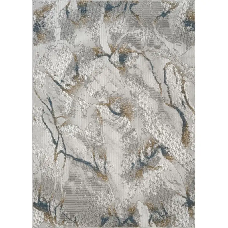 سجادة منطقة هندسية رمادية 7 أقدام 10 بوصة × 10 أقدام 6 بوصات مثالية لأي غرفة #1