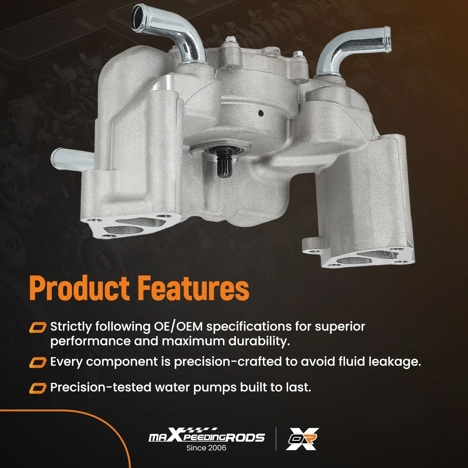 

Water Pump for Chevrolet Camaro V8 5.7L Petrol 1993-1997 130-7100 AW5068 W9002M