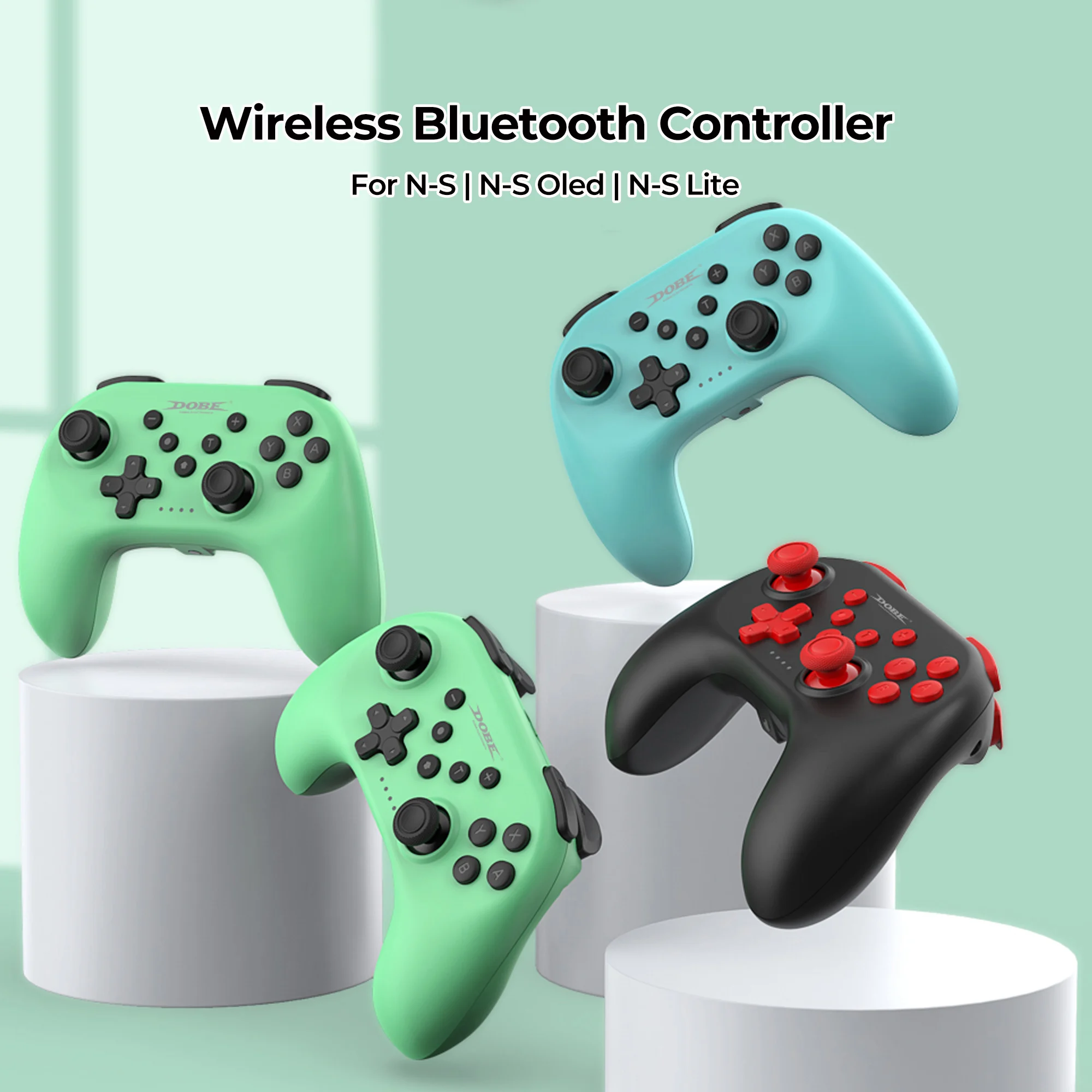 Bluetooth Wireless Controller Compatible Nintendo Switch OLED Lite Game Joystick With Dual Vibration 6-Axis Gyro Turbo Function