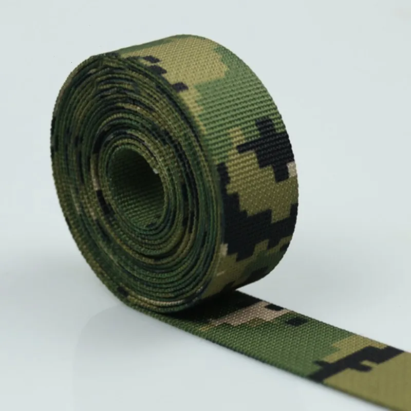 1 Meter Long 2.5cm Width AOR2 Camouflage Webbing Non-elastic Strips Tactical Bag Straps Belt Molle DIY Accessory