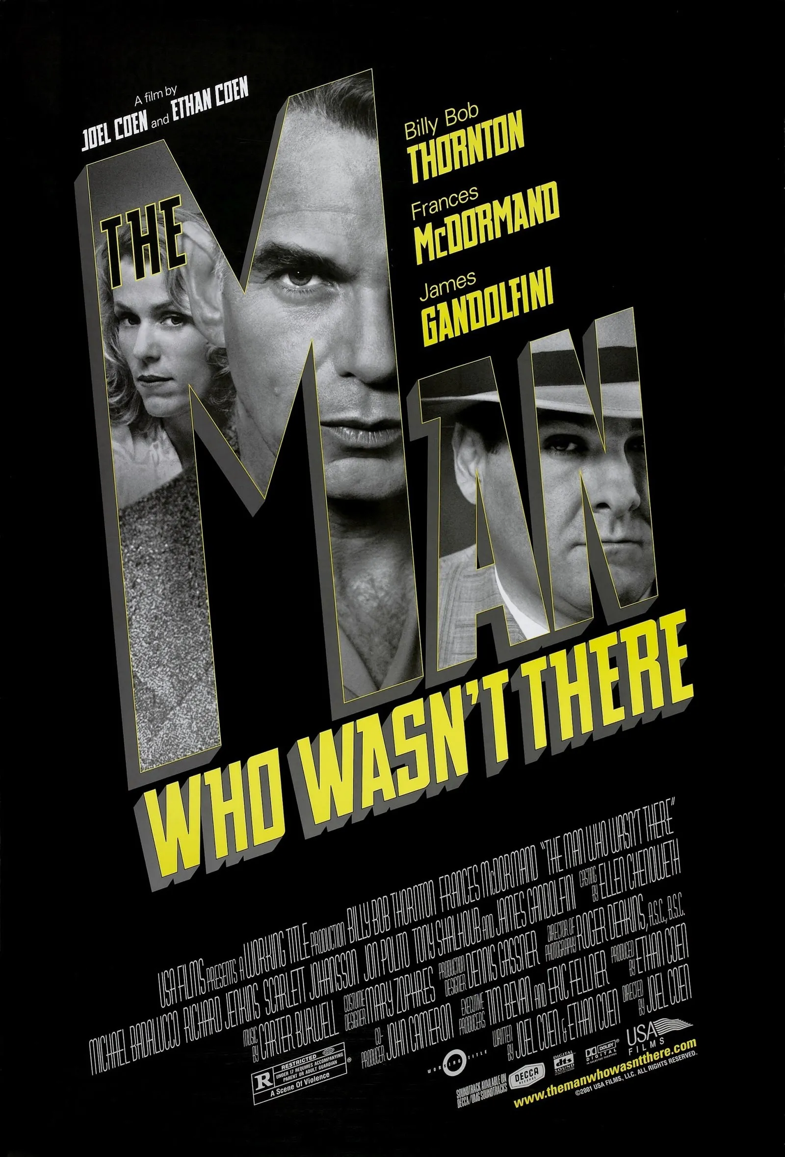 Film The Man Who Wasn't There (2001) Poster Wall Art Rome Decoration